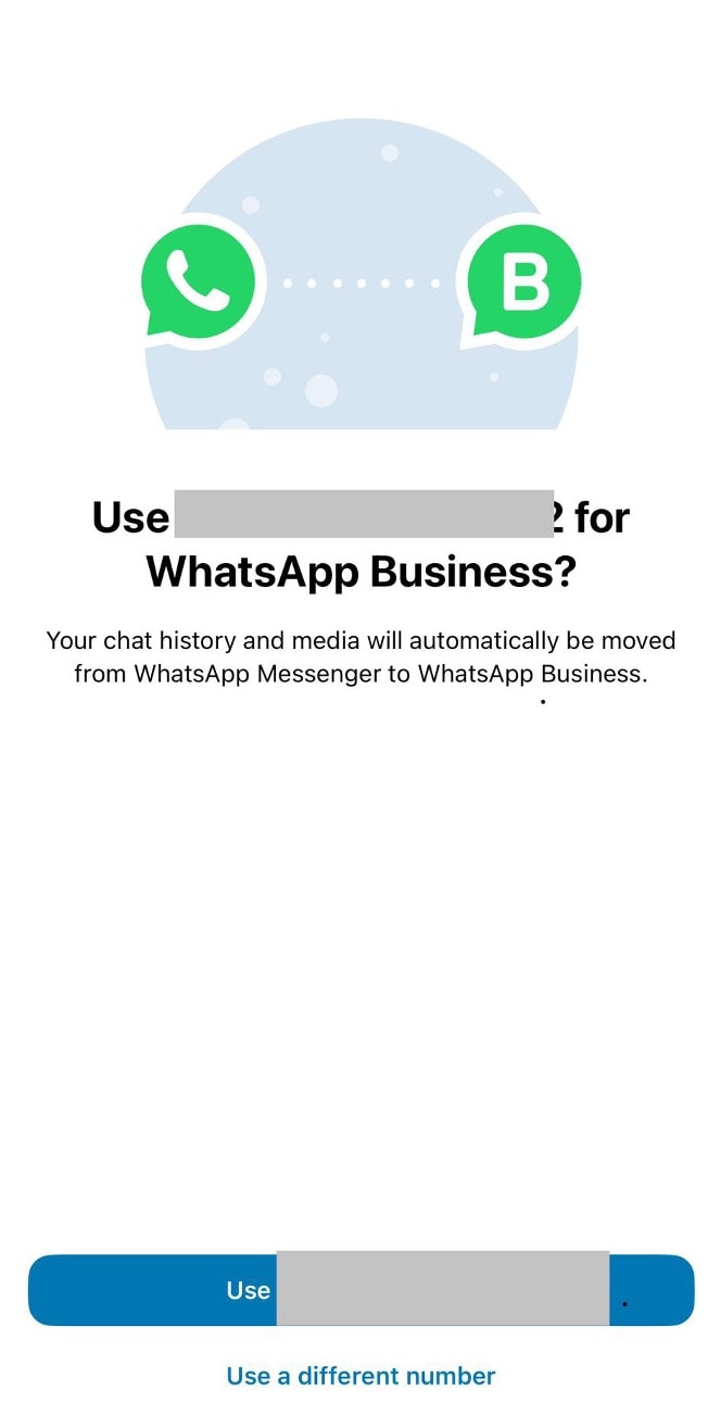 whatsapp create business account page