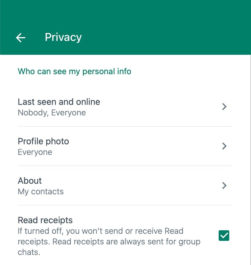 whatsapp business last seen and online