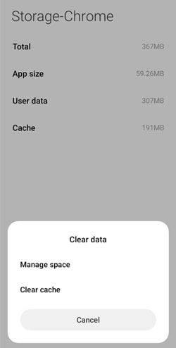 Clear Google Chrome’s cache and data