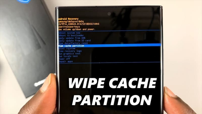 access wipe cache partition option