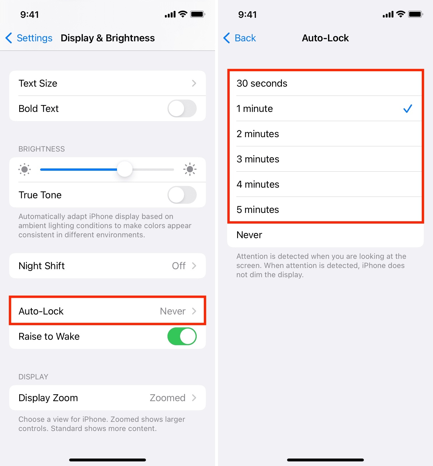 iphone auto-lock duration settings