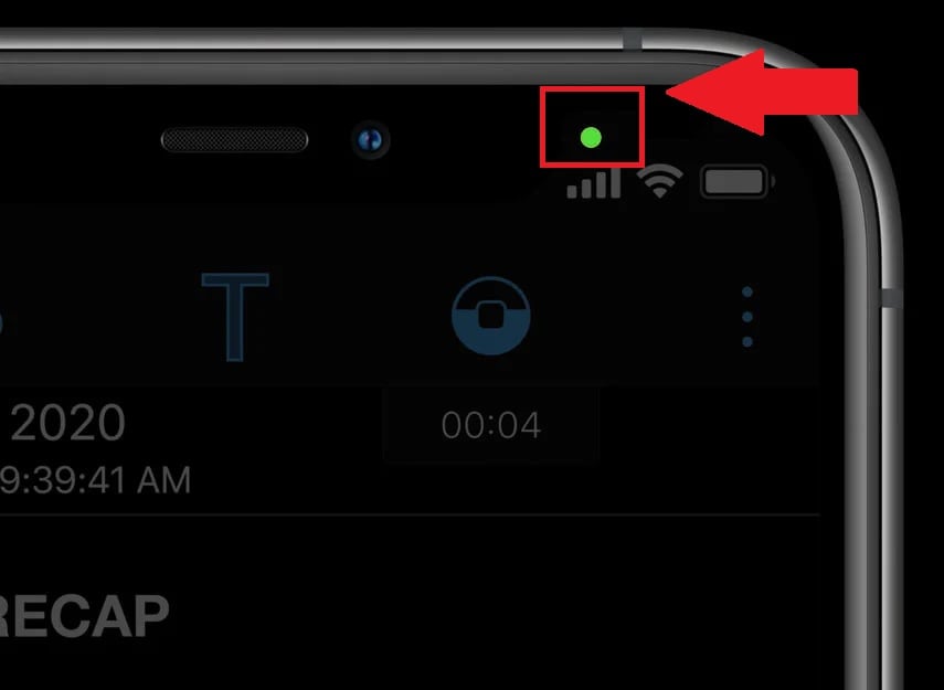 iphone green dot indicator