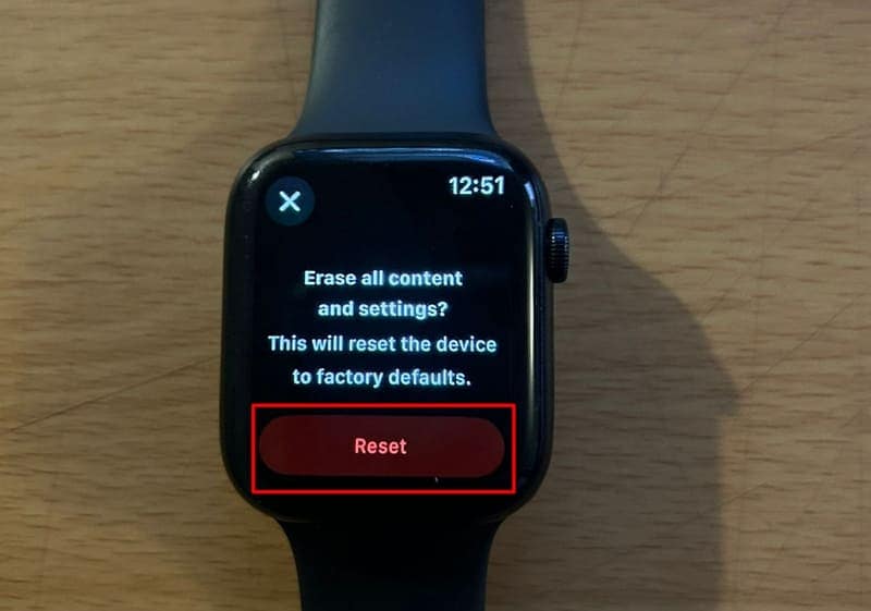reset apple watch successfully