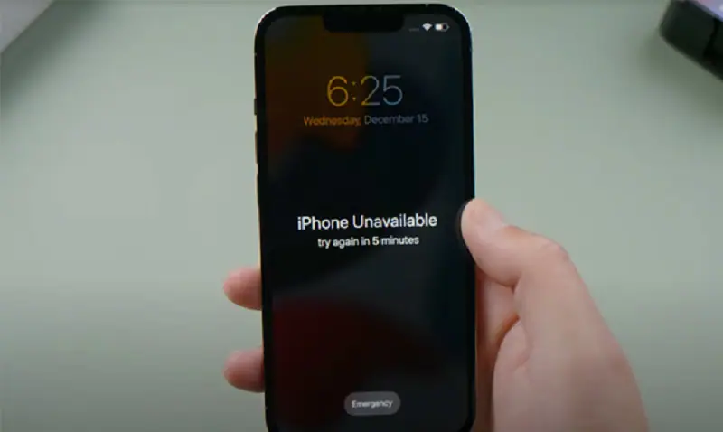 Notificación de iPhone no disponible después de muchos intentos