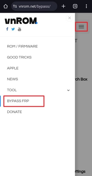 navigate bypass frp option