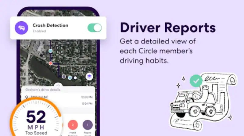 Función de informes de conducción de Life360