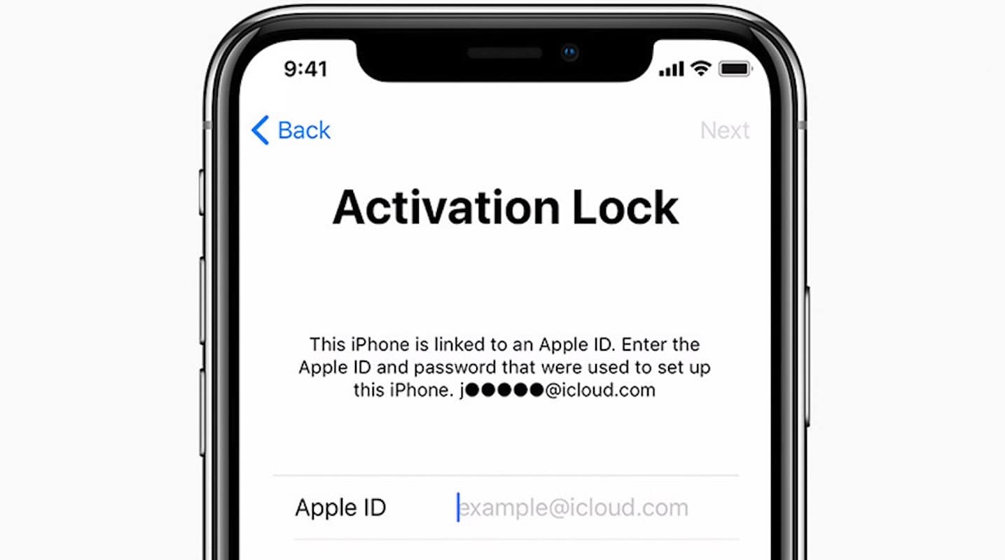 iphone activation lock page