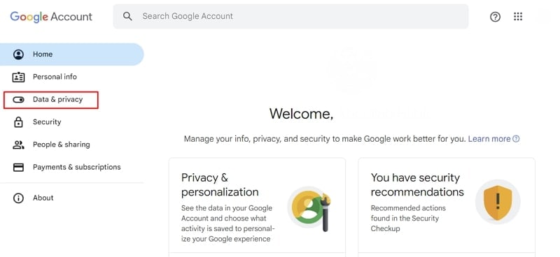 login e accesso ai dati e privacy