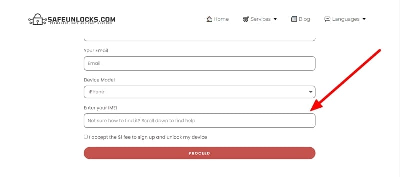 Proporciona detalles para desbloquear el tel茅fono