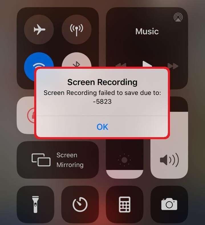 iPhone screen recording not working.