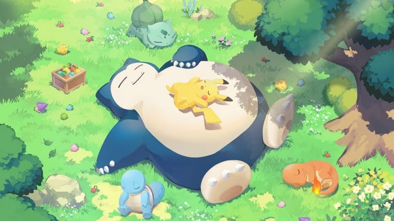 overview of sleeping snorlax