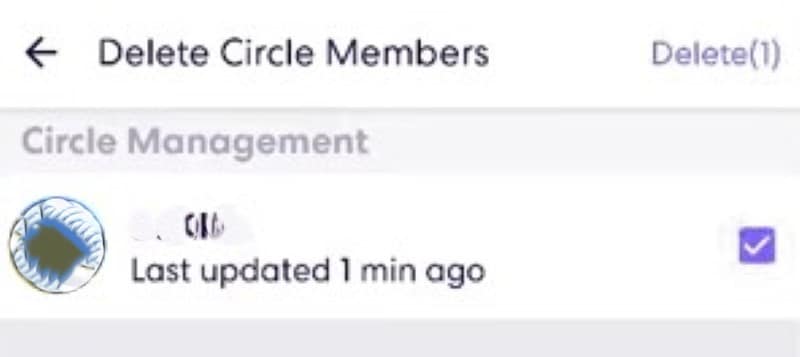 delete a member on life360 circle