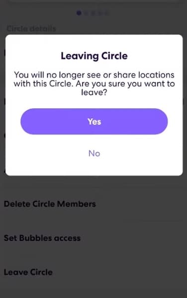 agree to leave life360 circle