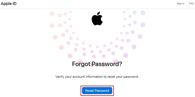 reset password via iforgot website