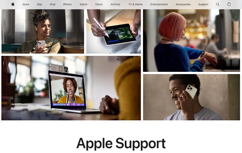 ottieni aiuto dal supporto Apple