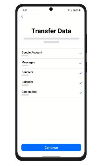 Transfer Selected Data from Android to iPhone