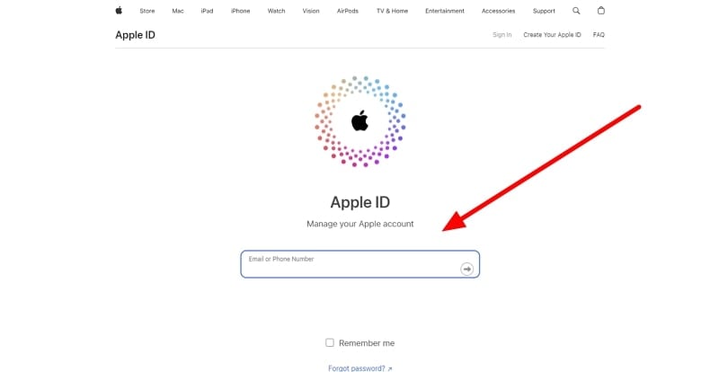 log into apple id account