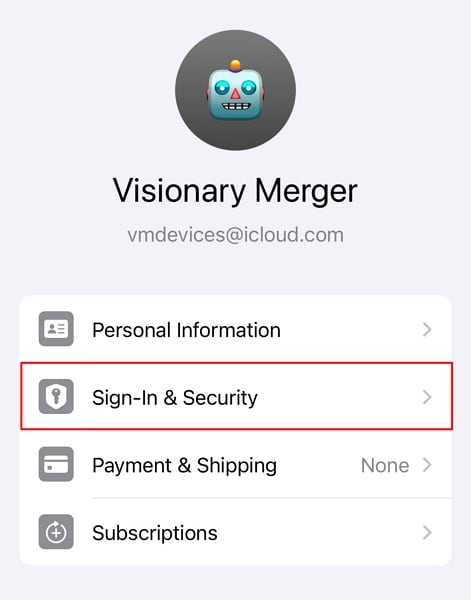 open security settings iphone