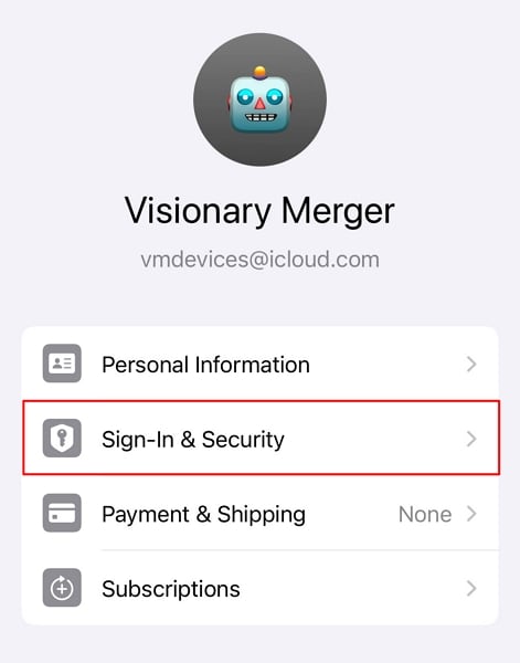 Abre la configuración de seguridad del iPhone