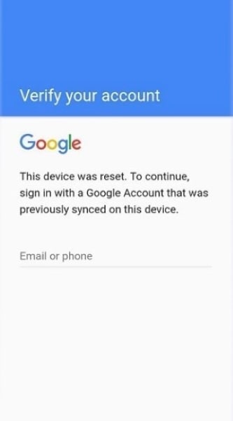 google frp lock on android device