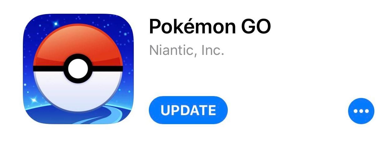 update pokemon go app