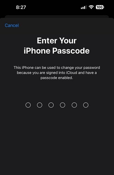 iphone enter your iphone passcode