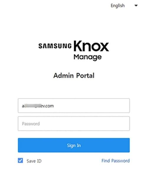 Portal de gestión de Knox