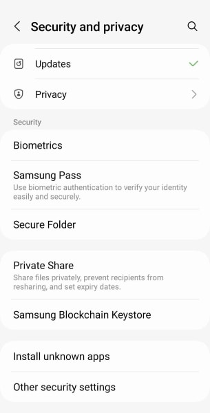 android phone security and privacy settings