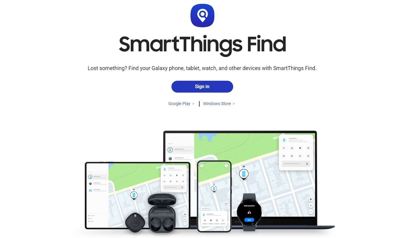 login into smartthings find