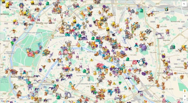 pokemon go interactive maps