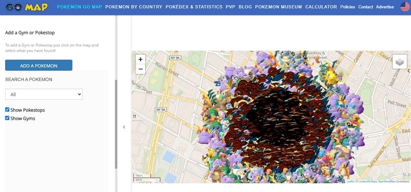 pokemap pokémon go interactive map