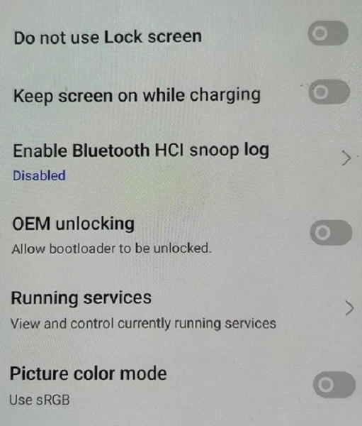 android oem unlocking settings