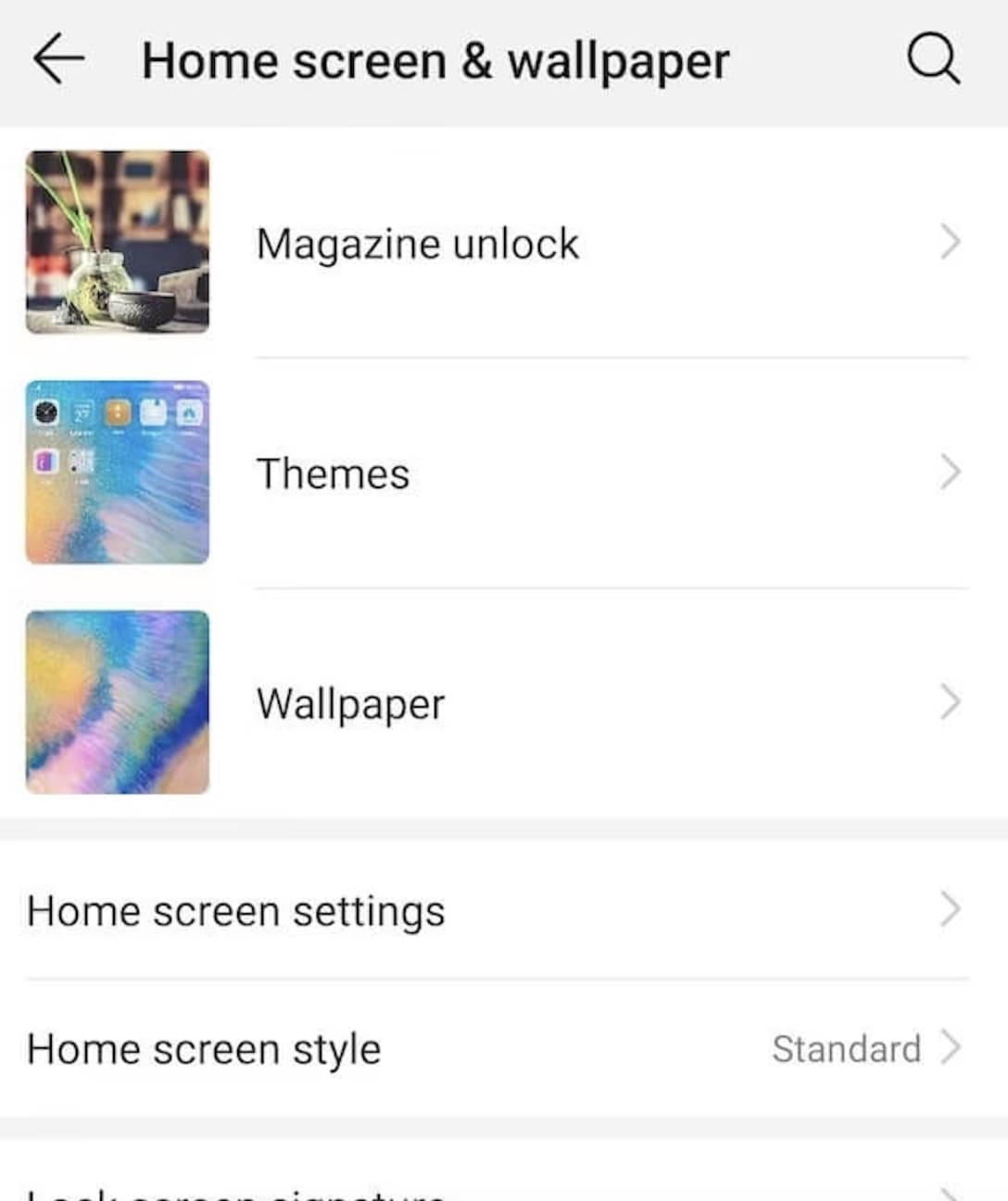 Unlocking Home Screen in Huawei