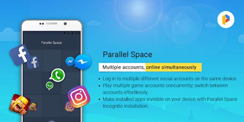 Parallel Space clone app in Android.