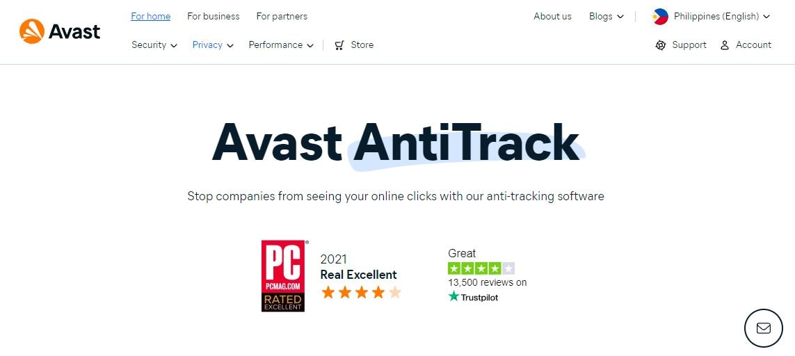best anti tracking software avast