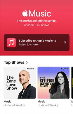 Actualizar la app Apple Music