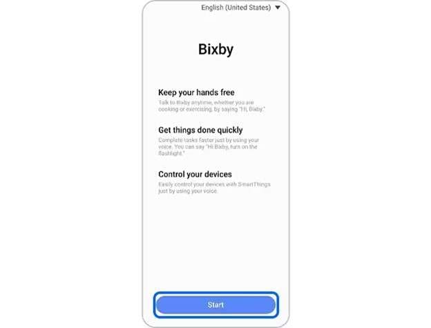 démarrer Bixby