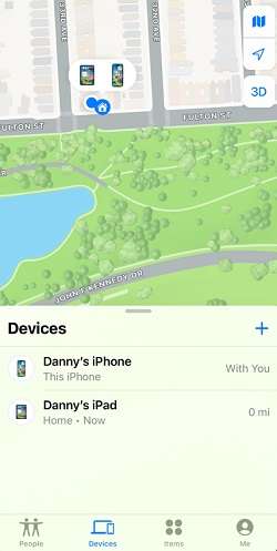 Unlock iPhone lock screen with Find My feature.