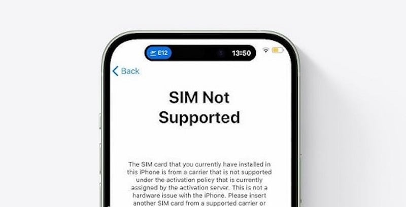 iphone sim not supported prompt