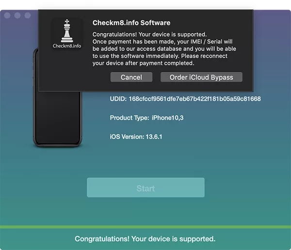 Place your order to bypass iCloud lock. 