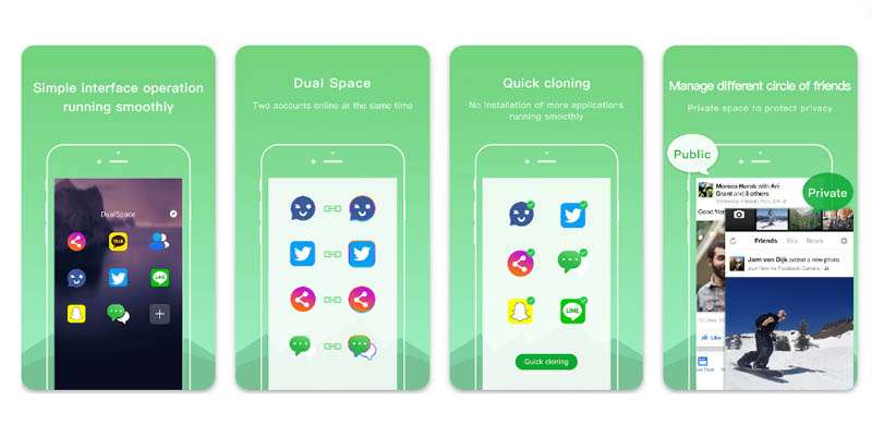 Dual Space Whatsapp clone app for Android.