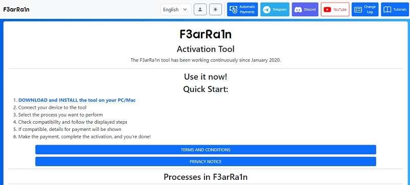 Download the F3arra1n tool