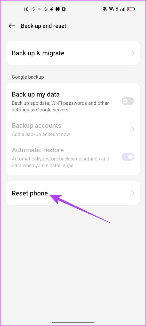 reset your phone