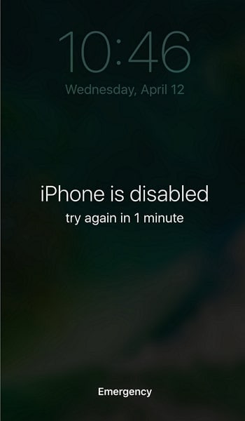 iphone is disabled issue