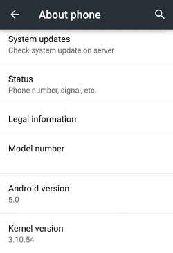 Check Android version to bypass lock screen using camera.