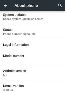 Revisa la versión de Android para desactivar la pantalla de bloqueo con la cámara.