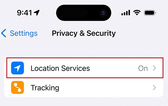 iphone location services