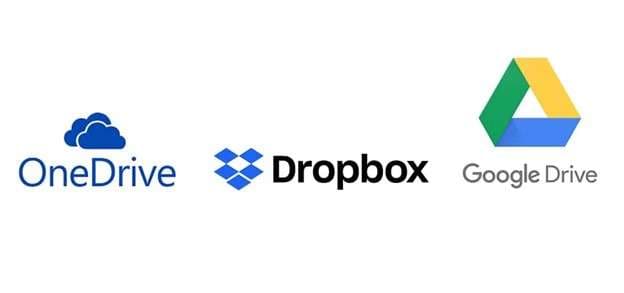 OneDrive, Dropbox, Google Drive Logo