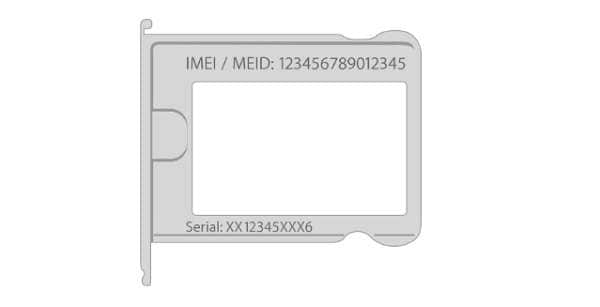 Find IMEI on SIM tray