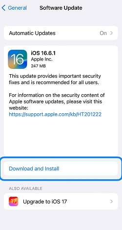 Update iOS to fix invalid SIM card